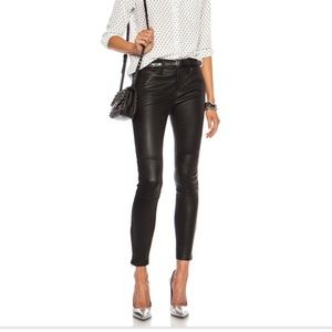 Current/Elliot The Prospect Black Lambskin Pants